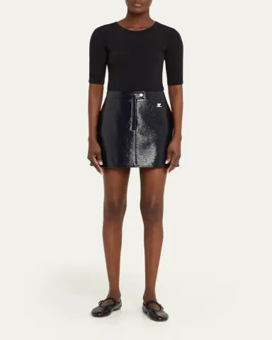 Courrèges Reedition Vinyl Mini Skirt | Thumbnail 27