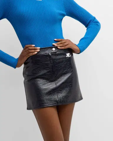 Courrèges Reedition Vinyl Mini Skirt | Thumbnail 46