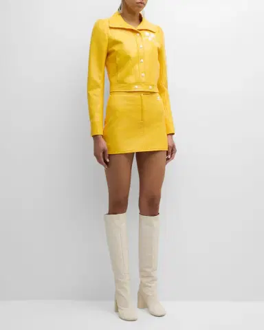 Courrèges Reedition Vinyl Mini Skirt | Thumbnail 65