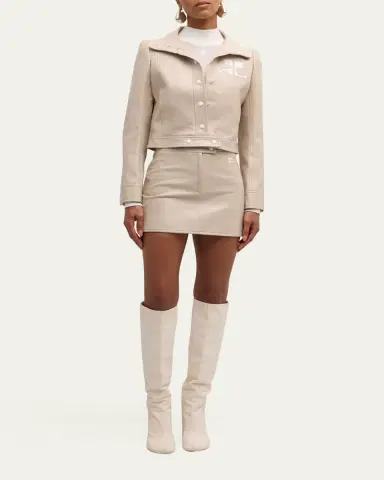 Courrèges Reedition Vinyl Mini Skirt | Thumbnail 8