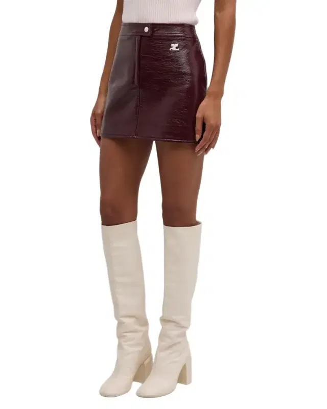 Reedition Vinyl Mini Skirt