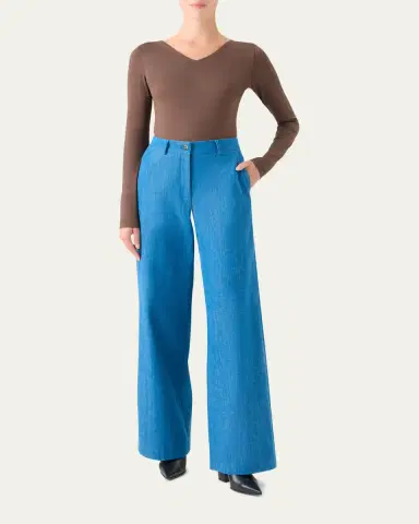 Akris Finnian Wide-Leg Denim Pants | Thumbnail 6