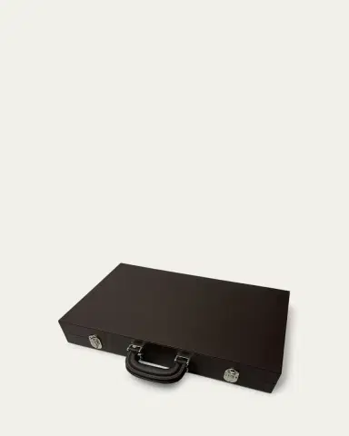 Renzo Romagnoli Large Leather Backgammon Set with Handles | Thumbnail 2 Renzo Romagnoli Large Leather Backgammon Set with Handles | Thumbnail 2