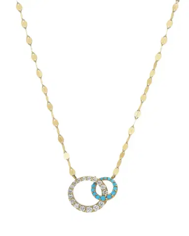 Lana Turquoise and Diamond Interlocking Cusp Necklace | Thumbnail 1 Lana Turquoise and Diamond Interlocking Cusp Necklace | Thumbnail 1