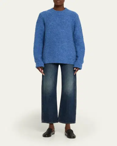 God's True Cashmere Cashmere Boucle Knit Crewneck Sweater | Thumbnail 2