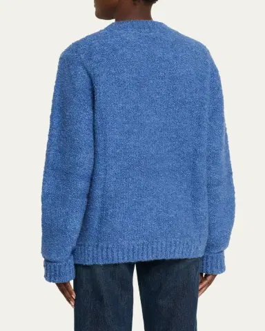 God's True Cashmere Cashmere Boucle Knit Crewneck Sweater | Thumbnail 3