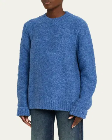 God's True Cashmere Cashmere Boucle Knit Crewneck Sweater | Thumbnail 4