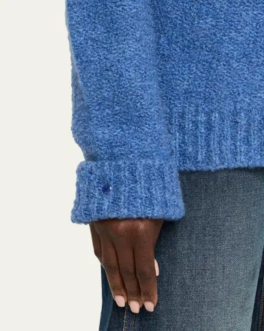 God's True Cashmere Cashmere Boucle Knit Crewneck Sweater | Thumbnail 5