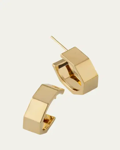 Lana Hollow Rock Hoop Earrings, 22mm | Thumbnail 3 Lana Hollow Rock Hoop Earrings, 22mm | Thumbnail 3