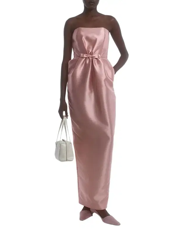 Lenette Bow Strapless Gown