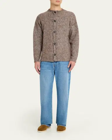 Massimo Alba en's Two-Tone Wool and Cashmere Knit Cardigan | Thumbnail 2