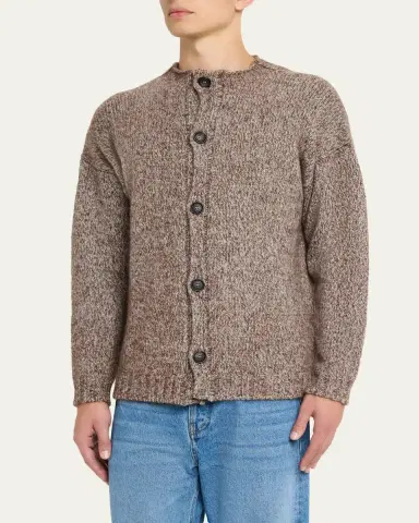 Massimo Alba en's Two-Tone Wool and Cashmere Knit Cardigan | Thumbnail 4