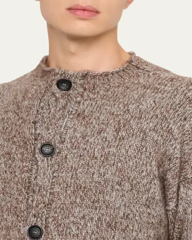 Massimo Alba en's Two-Tone Wool and Cashmere Knit Cardigan | Thumbnail 5