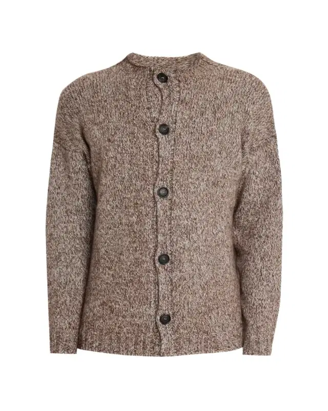 Men's Two-Tone Wool and Cashmere Knit Cardigan
