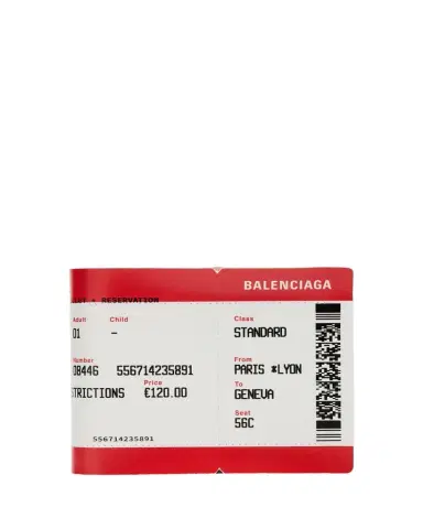 Balenciaga Passport Boarding Pass Bifold Leather Wallet | Thumbnail 1 Balenciaga Passport Boarding Pass Bifold Leather Wallet | Thumbnail 1