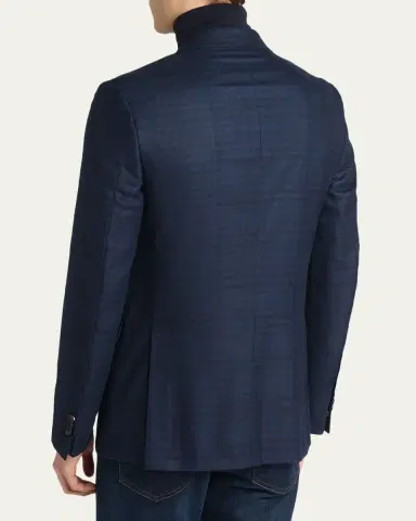 ZEGNA Men's 15milmil15 Wool Check Two-Button Sport Coat | Thumbnail 3 ZEGNA Men's 15milmil15 Wool Check Two-Button Sport Coat | Thumbnail 3