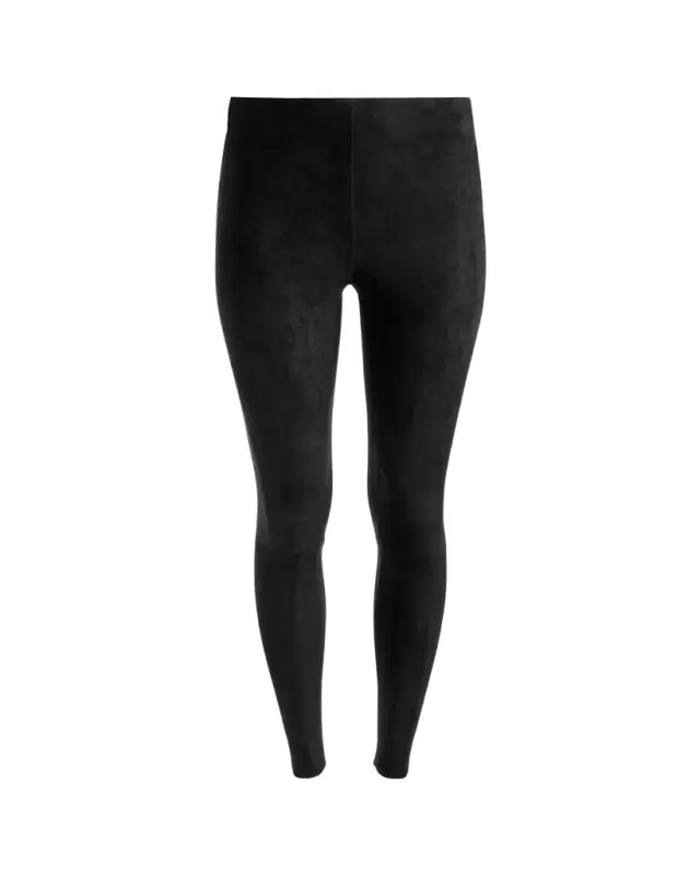 ALICE + OLIVIA Lennox Mid-Rise Suede Leggings