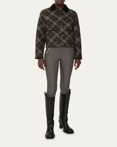 Burberry Oldham Check Quilted Barn Jacket | Thumbnail 2 Burberry Oldham Check Quilted Barn Jacket | Thumbnail 2
