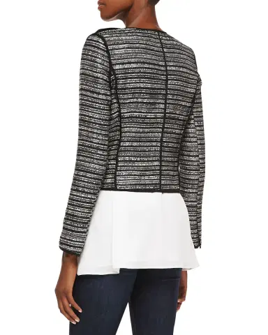JANE WADE Asymmetric Pinstripe Button-Sleeve Blouse | Thumbnail 6 JANE WADE Asymmetric Pinstripe Button-Sleeve Blouse | Thumbnail 6