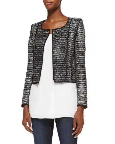 JANE WADE Asymmetric Pinstripe Button-Sleeve Blouse | Thumbnail 7 JANE WADE Asymmetric Pinstripe Button-Sleeve Blouse | Thumbnail 7