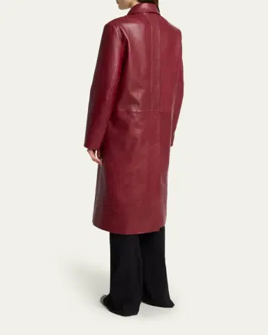 Proenza Schouler Nissi Semigloss Leather Coat | Thumbnail 3 Proenza Schouler Nissi Semigloss Leather Coat | Thumbnail 3