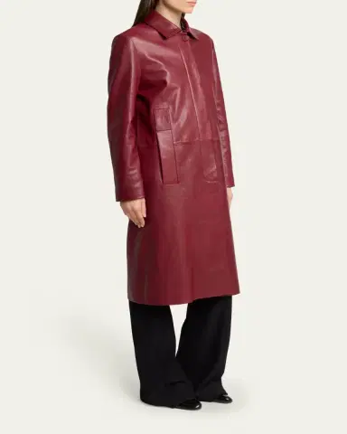 Proenza Schouler Nissi Semigloss Leather Coat | Thumbnail 4 Proenza Schouler Nissi Semigloss Leather Coat | Thumbnail 4