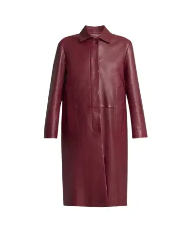 Proenza Schouler Nissi Semigloss Leather Coat | Thumbnail 1 Proenza Schouler Nissi Semigloss Leather Coat | Thumbnail 1
