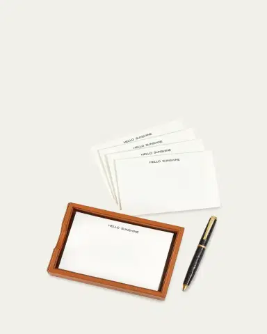 Graphic Image Leather Memo Tray with 25 "Hello Sunshine" Note Cards | Thumbnail 4