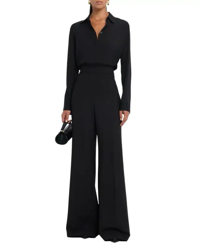 High-Rise Wide-Leg Wool Pants
