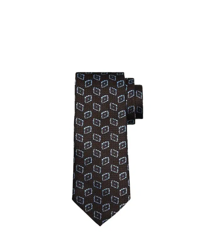 Men's Floral Medallion Silk Jacquard Tie