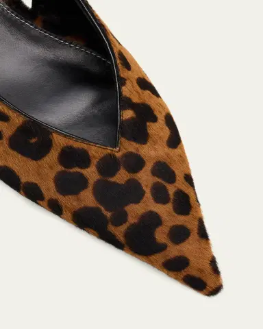 Toteme Leopard Pony Hair Slingback Wedge Pumps | Thumbnail 5