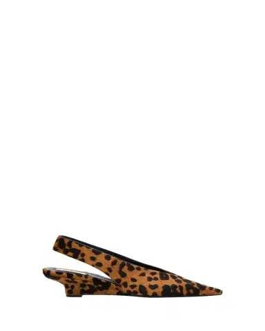Toteme Leopard Pony Hair Slingback Wedge Pumps | Thumbnail 1