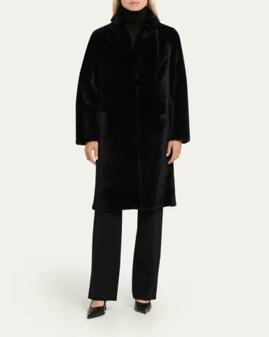 Yves Salomon Ironed Lamb Shearling Coat | Thumbnail 2