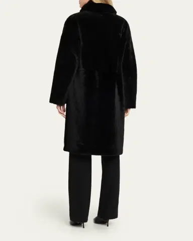 Yves Salomon Ironed Lamb Shearling Coat | Thumbnail 3