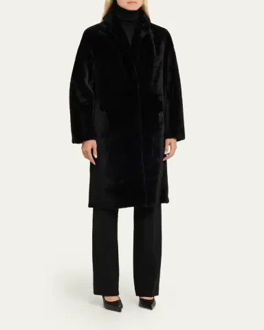 Yves Salomon Ironed Lamb Shearling Coat | Thumbnail 4