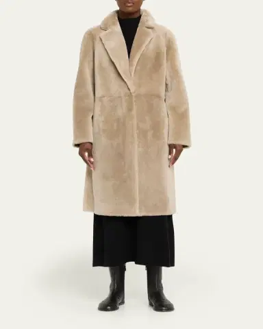 Yves Salomon Ironed Lamb Shearling Coat | Thumbnail 6