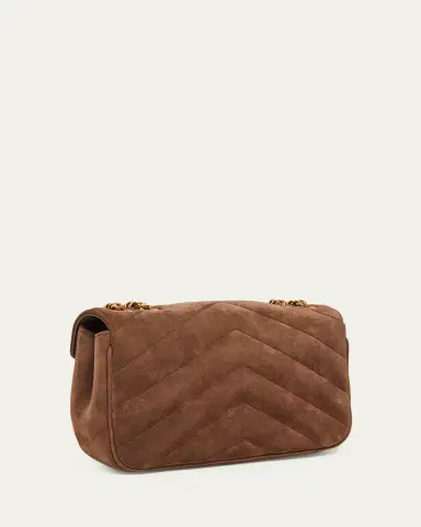 Saint Laurent Loulou Small YSL Shoulder Bag in Matelasse Suede | Thumbnail 3 Saint Laurent Loulou Small YSL Shoulder Bag in Matelasse Suede | Thumbnail 3