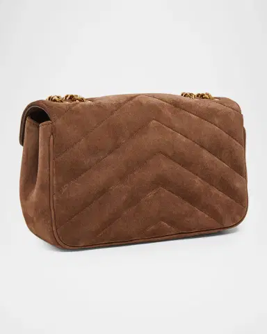Saint Laurent Loulou Small YSL Shoulder Bag in Matelasse Suede | Thumbnail 7 Saint Laurent Loulou Small YSL Shoulder Bag in Matelasse Suede | Thumbnail 7