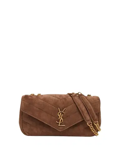 Saint Laurent Loulou Small YSL Shoulder Bag in Matelasse Suede | Thumbnail 1 Saint Laurent Loulou Small YSL Shoulder Bag in Matelasse Suede | Thumbnail 1