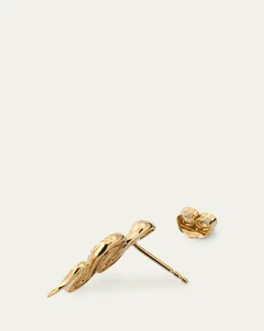 Sydney Evan 14K Yellow Gold Diamond Snake Stud Earring, Single | Thumbnail 4 Sydney Evan 14K Yellow Gold Diamond Snake Stud Earring, Single | Thumbnail 4