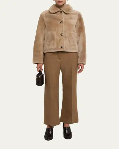 Yves Salomon Short Lamb Shearling Jacket | Thumbnail 2 Yves Salomon Short Lamb Shearling Jacket | Thumbnail 2