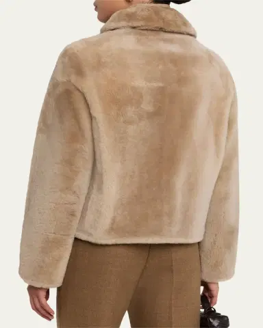 Yves Salomon Short Lamb Shearling Jacket | Thumbnail 3 Yves Salomon Short Lamb Shearling Jacket | Thumbnail 3