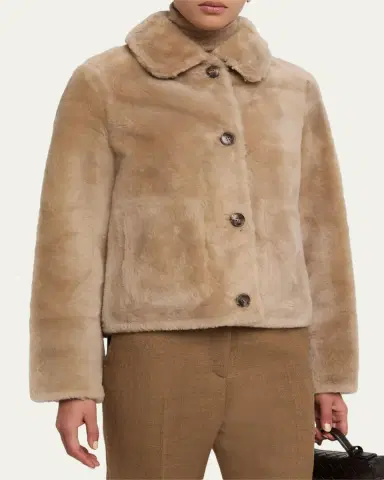 Yves Salomon Short Lamb Shearling Jacket | Thumbnail 4 Yves Salomon Short Lamb Shearling Jacket | Thumbnail 4