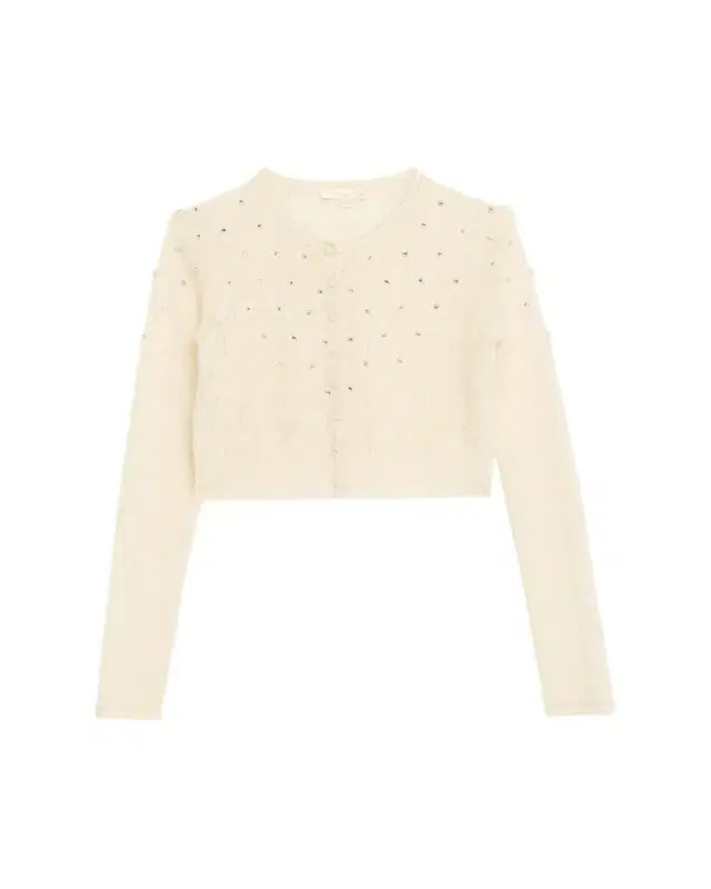 LoveShackFancy Calico Embellished Pointelle Cardigan
