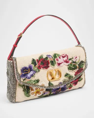 Valentino Garavani Vain Floral Beaded Shoulder Bag | Thumbnail 6 Valentino Garavani Vain Floral Beaded Shoulder Bag | Thumbnail 6