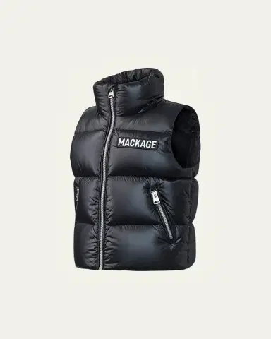 Mackage Kid's Charlee Quilted Logo Vest, Size 2-6 | Thumbnail 2 Mackage Kid's Charlee Quilted Logo Vest, Size 2-6 | Thumbnail 2