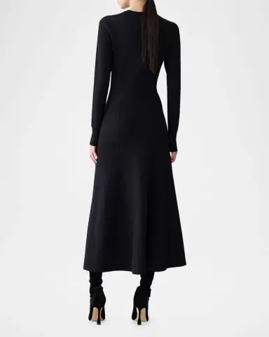Carolina Herrera Floral Embroidered Long-Sleeve Midi Dress | Thumbnail 6 Carolina Herrera Floral Embroidered Long-Sleeve Midi Dress | Thumbnail 6