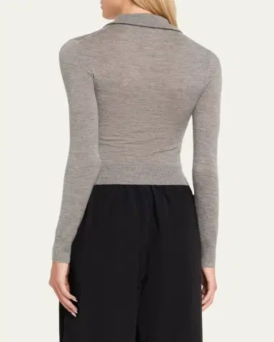 Brandon Maxwell The Paxton Half-Zip Turtleneck Sweater | Thumbnail 3
