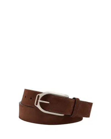 Ralph Lauren Purple Label Welington Stirrup-Buckle Calf-Suede Belt | Thumbnail 1 Ralph Lauren Purple Label Welington Stirrup-Buckle Calf-Suede Belt | Thumbnail 1