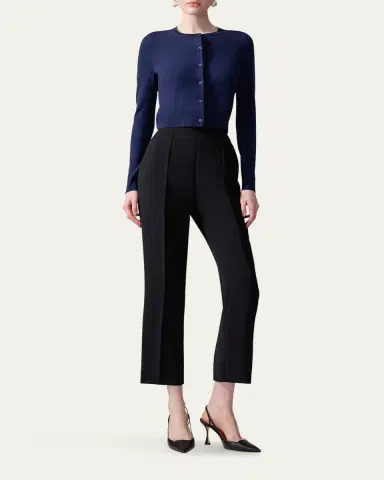 Carolina Herrera Crew-Neck Wool Cardigan | Thumbnail 2